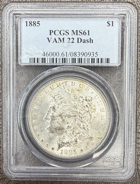 1885 Morgan Silver Dollar VAM-22 Dash ~ PCGS MS61 ~ Free Shipping | #4955703608