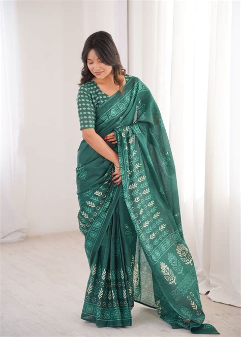 Scdf Bagru D Fancy Cotton Printed Saree Collection