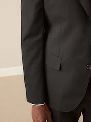 Buy Black Slim Fit Signature Nova Fides 100% Italian Wool Suit Jacket ...