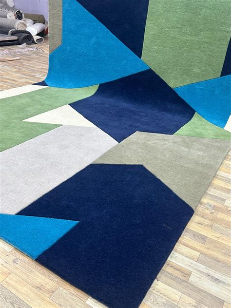 Buy Modern Geometric Abstract Wool Area Rug | Multi-color Home Decor ...
