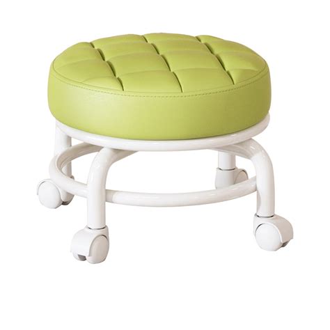Compact Rolling Stool for Home with Wheels, Low-Profile Seating for ...