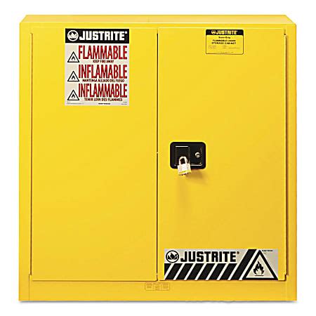 Yellow Safety Cabinets for Flammables Manual Closing Cabinet 35 in 30 ...