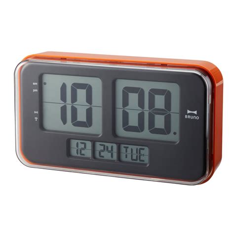 Idea International Bruno Retro Digital Flip Clock Large Orange ...