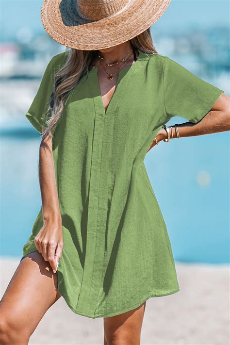 Keep Swimming Green Cover-Up Mini Dress | Chic & Breezy | Cupshe