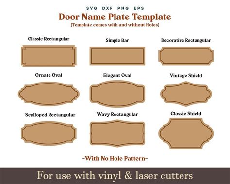 Buy Door Name Plate Svg Template, Wall Name Plate Svg, Wooden Acrylic ...