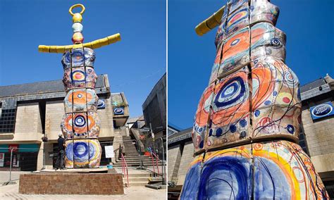 Locals demand removal of ceramic statue in Cornwall dubbed the '£80k kebab' after pigeons nest in it