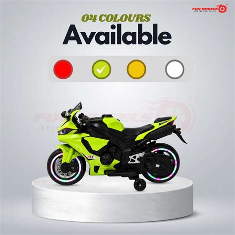 FUN WHEELS FWB-02 RGB Racer Pro Kids Battery Operated Sports Bike with ...