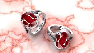 JEMSPRIME 7.25 Ratti 6.25 Crt Natural Ruby Manik GemStone Ring With Lab ...