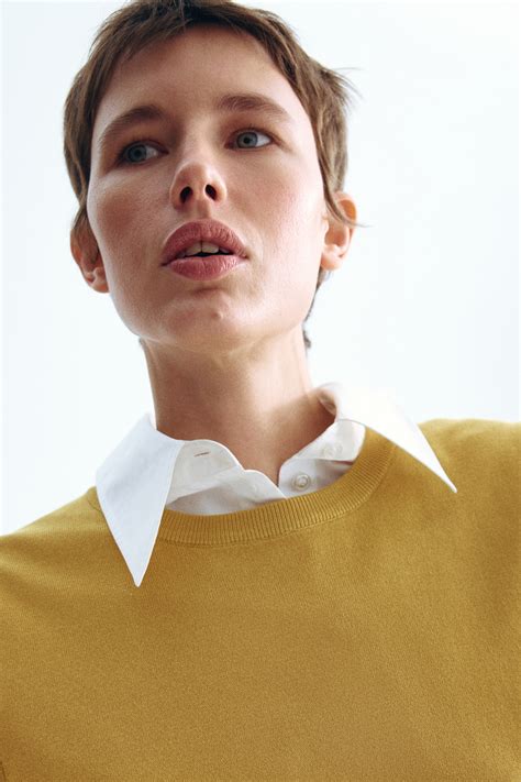 Fine-knit top - Yellow - Ladies | H&M IN