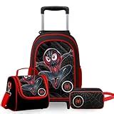 kit mochila escolar rodinhas menino - Casa da Mochila