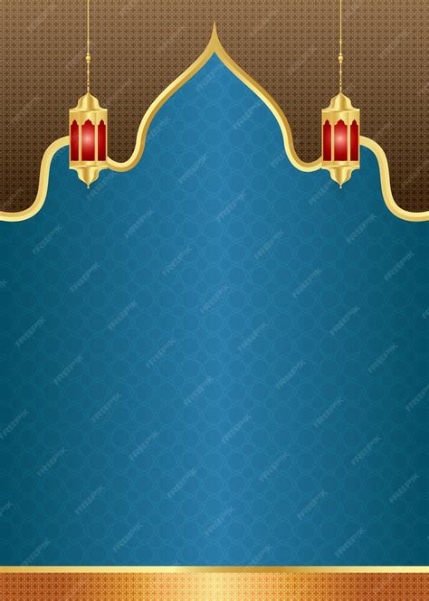 Arabic islamic ramadan kareem ornamental flyer banner with ramadhan ...