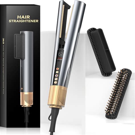 Amazon.com: Hair Straightener 3 in 1 Wet to Dry High-Speed Airflow, Air Straightener Hair Dryer ...