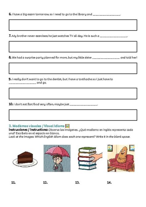 Idioms Practice: Matching, Fill-in-the-Blanks, and Real-World Application