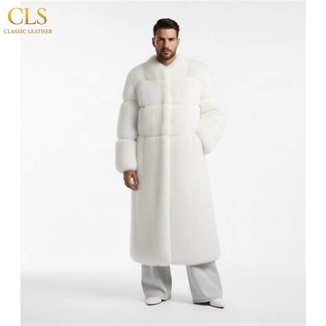 Mens Faux Fur Long Coat | Plush Winter Overcoat | Cozy Streetwear ...