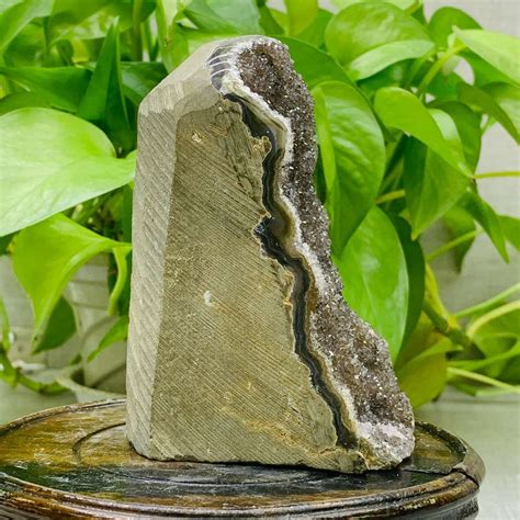 580g Natural Amethyst Geode Mineral Specimen Crystal Quartz Decor