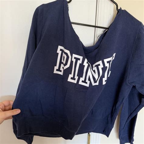 XL (USED LIKE NEW) Victoria's Secret PINK navy blue... | Depop