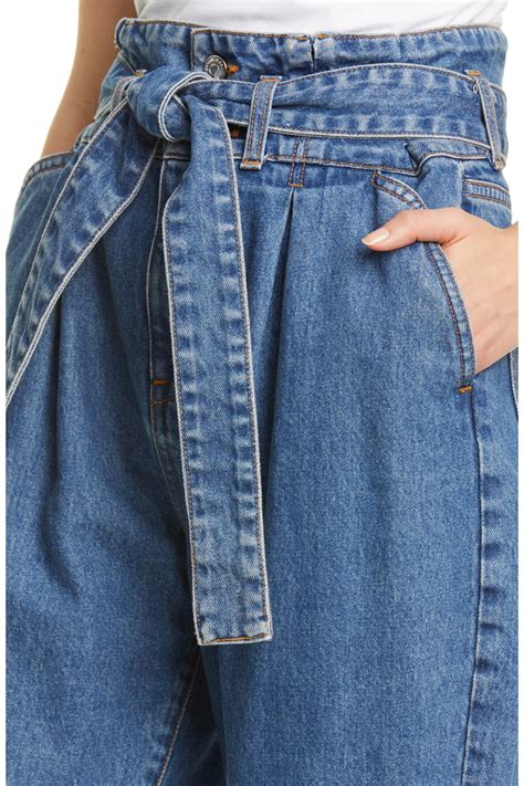 Veronica Beard Addie Paperbag Waist Tapered Jeans (Women) | Nordstromrack