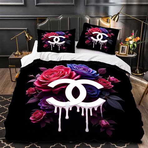 3-Piece Duvet Cover Set with Colorful Floral Design - Red Pink & Purple ...