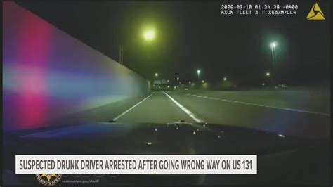 Kent County man arrested for wrong-way driving on US-131, suspected of OWI