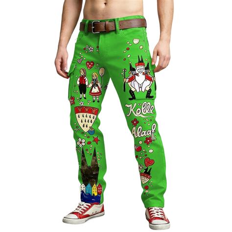 MDUKONU Men's Casual Stylish Straight Slim Fit Jeans Printed Jeans ...