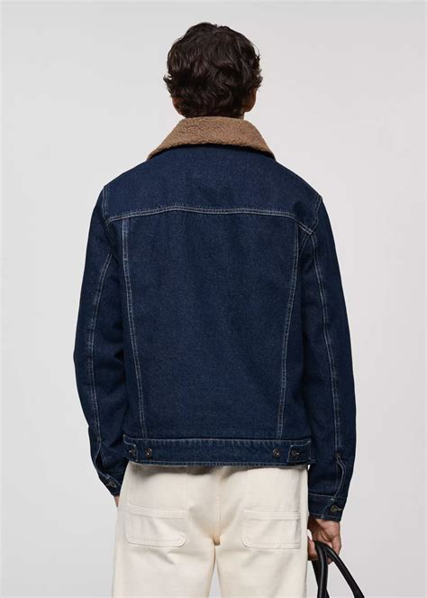 Denim jacket with shearling lining - Men | MANGO OUTLET Czech Republic