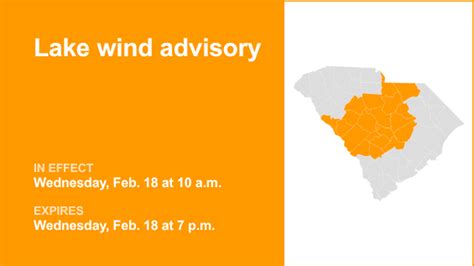 Lake wind advisory in place for Midlands until Wednesday evening ...