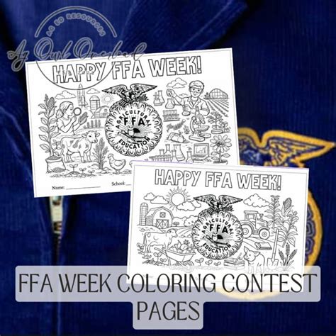 National FFA Week Coloring Contest - 2 Level Coloring Pages by Ag Owl ...