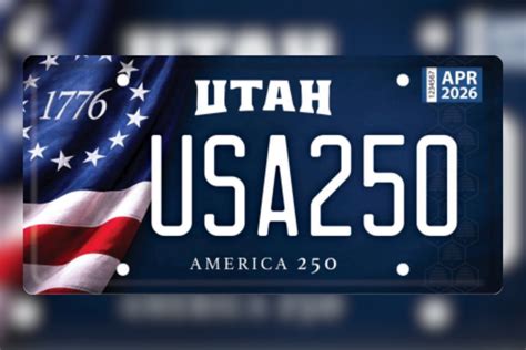 Utah offers America 250 license plate to mark nation’s founding
