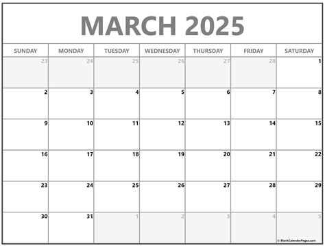 Printable March 2025 Calendar | Free Printable Calendars - One For All