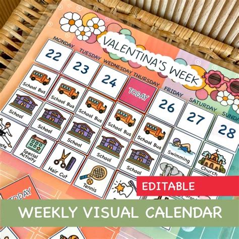 Classroom Management EDITABLE Visual Schedule Cards Daily Schedule for Kids