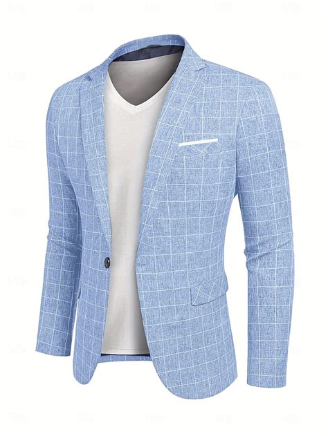 Men's Blazer Lightweight Coat Casual Daily Beach Elegant Fashion Summer ...