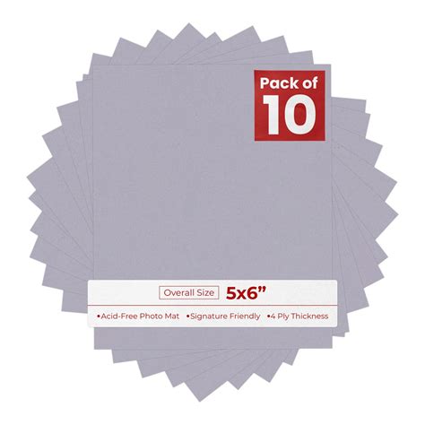 Blue Stone 5x6 Inch Uncut Mat Board - Blank Sheets, No Opening, Color ...