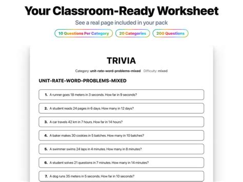 Unit Rate Problem Solving: Mixed Unit Rate Word Problems Unit Rate Word ...