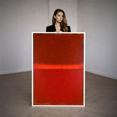 Passionate Red Rothko Style Canvas Wall Art Print Modern Living Room ...