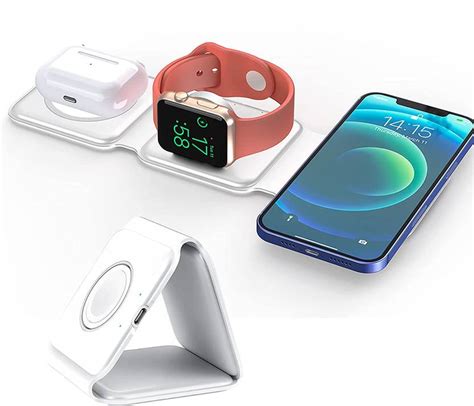 Cokoeye 3 in 1 Fold MagSafe Wireless Charger for iPhone 16 to 12 Series ...