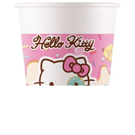 8 FSC-papieren bekers 200 ml –Hello Kitty Kuromi – Globos Europe