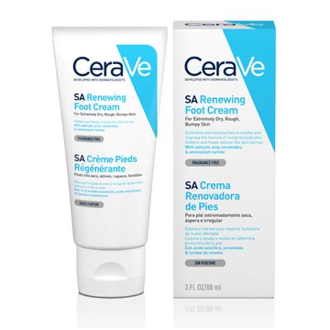 Cerave SA Renewing Foot Cream for Dry, Rough Bumpy Skin 88ml - Portal Pharmacy
