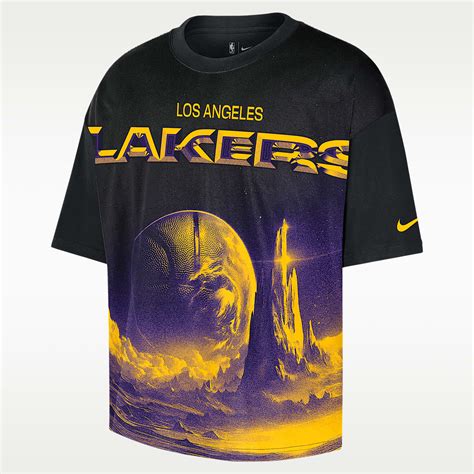 Los Angeles Lakers Courtside Men's Nike NBA Boxy T-Shirt. Nike SI