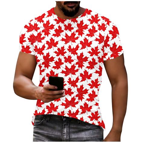 BRGZLK Short Sleeve Crew Neck Independence Day Graphic T-Shirt For Men ...