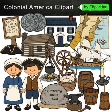 US History Clipart Bundle - Colonial America, American Revolution ...