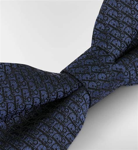 Dior Oblique Bow Tie Blue Silk | DIOR