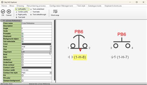 cross reference text | SkyCAD - Electrical CAD software