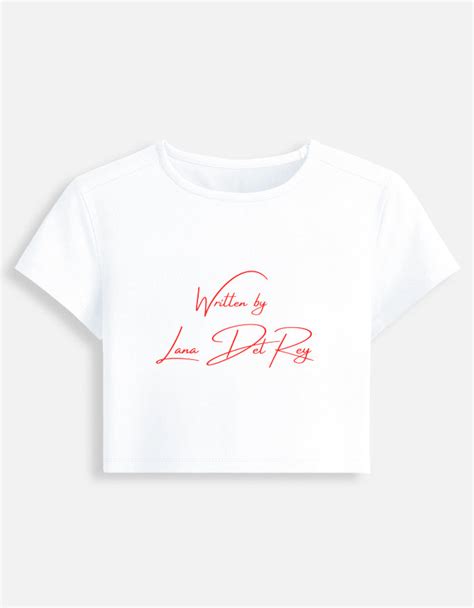 Written by Lana Del Rey Aesthetic Baby Tee for Women | Cropped Cotton ...