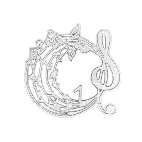 BQBQERT Musical Note Metal Cutting Dies Stencil DIY Scrapbook Album ...