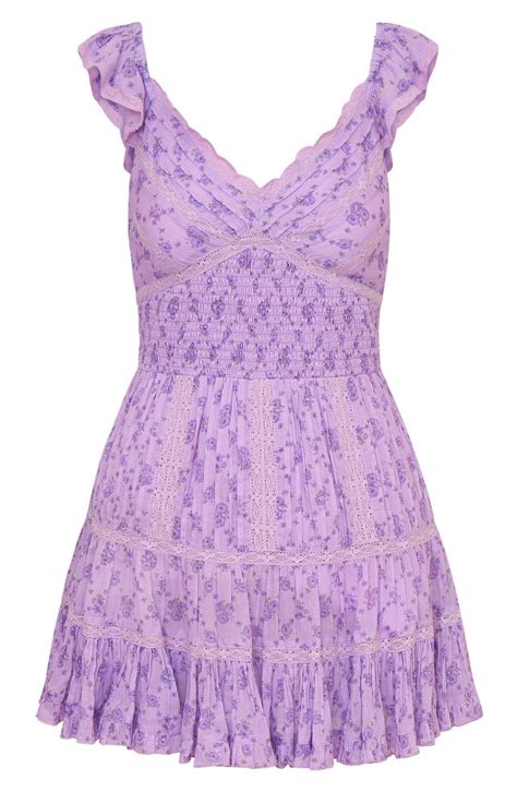 LoveShackFancy Presline Ruffle Smocked Minidress | Nordstrom