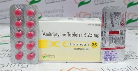 Tryptiline Amitriptyline HCL Tablets - 25mg (5x4x10) at ₹ 70/strip in ...
