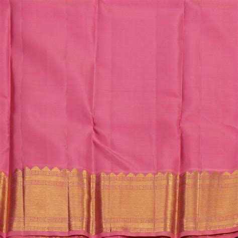 Hayagrivas Handloom Half-White Kanjivaram Silk Saree with Pink Border ...