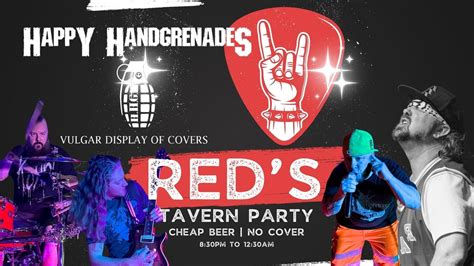 Happy Handgrenades Sees Red at Reds | The Party Spot Imperial Style ...