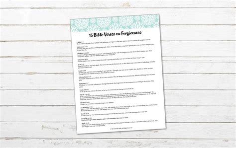 Printable Bible Study On Forgiveness - We Love Printables