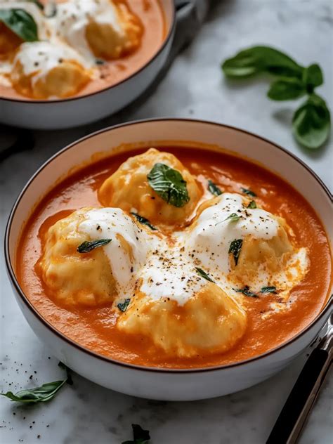 Irresistible Cheese Dumpling Tomato Soup – Comforting and Easy